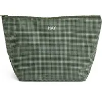 HAY Grid Pouch Medium | Dark green
