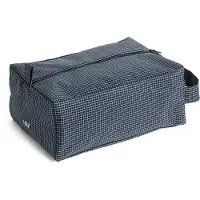 HAY Toilettas Grid Wash Bag Small Dark Blue