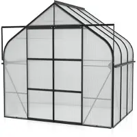 Vitavia Tuinkas Kit Diana 5000 - Polycarbonaat - 4mm - 195x263,5x15,5cm - Zwart