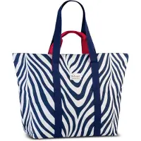 Fabrizio Strandtas Zebra Blauw-Wit