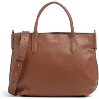 Coccinelle Leren handtas schoudertas Rebekka Handbag Grained Leather Cognac bruine