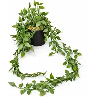 Hemo Kunst Hangplant met Zwarte Pot en Kleine Steentjes – 80 cm – 1 Stuk – Realistische Nep Hangplant voor Binnen