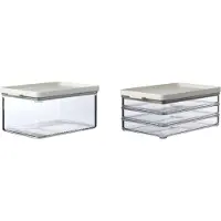 Mepal Koelkastdoos 2-delig Omnia - 3.5 l - Vlees- en kaasdoos - Nordic white