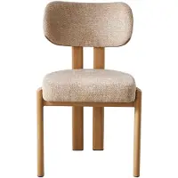 Lizzely Garden & Living SET DEAL 6 STUKS: Eetkamerstoel Japandi Naomi bruin lichtbruine poten japanse stijl eetstoel zetel