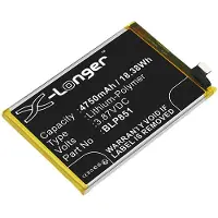 123accu OPPO A74 / F19 / BLP851 accu (3.87 V, 4750 mAh, huismerk)
