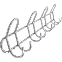 MILLARCO kapstok met 4 haken Ø8 mm x 54,5×6,5 x 13 cm satijn