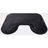Prima - Luxe - wc mat - toiletmat - 45x60cm - antraciet - zwart - met uitsparing 21cm