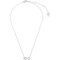 GUESS halsketting Love Bites 16-18" Infinity Necklace Rhodium zilverkleurig