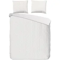 Pure Dekbedovertrek Micropercal Noordwijk - white sand 200x200/220cm
