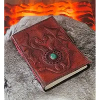 Ancient Wisdom Two Dragons - Esoteric Notebook - Roodbruin - 200 pagina's met gestikte rand - 17,5 x 12,5 x 3 cm