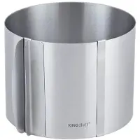 King Hoff KH1792 - Verstelbare Cake Ring - Rond - Diameter 16 tot 30 cm - Hoogte 12 cm - Hoogwaardig RVS - Satijn Afwerking - Cakevorm - Taartvorm - Bakvorm