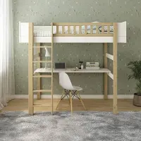 NOUS Kids kinderhoogslaper met bureau Seto (90x200 cm)