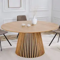 Invicta Ronde eettafel VALHALLA WOOD 140cm naturel eiken kolomvoet - 43431