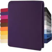 Lucina Topper Hoeslaken Jersey Katoen Stretch - lila 140x200cm - 160x200cm
