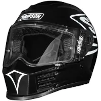 Simpson Speed 12 O Clock, integraalhelm ,Zwart/Wit ,S