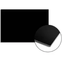 KitchenArt - Pure Black Spatscherm - 80x55 cm - Spatscherm Achterwand Keuken - Spatwand Keuken