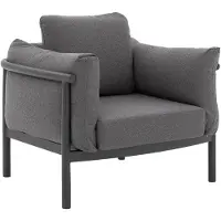 Goossens Fauteuil Venice - Buitenstof - grijs - 95 x 61 x 86 cm