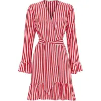 Ringella Roze rood gestreepte badjas | Maat 38
