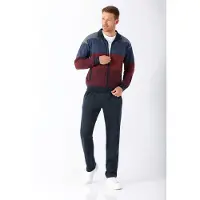 Hajo heren huispak fijne streep blauw en rood | Maat 60