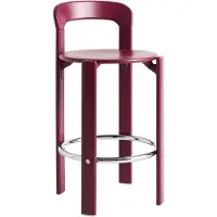 HAY Barstoel Rey Low 4 Leg Base H65 Standard Glider Grape Red