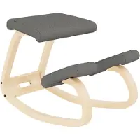 Ama Kniestoel - Bureaustoel - Ergonomische Bureaustoel - 72 x 52 x 51 cm - Natuurlijk/Grijs