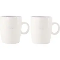 Zusss Set Van 2 Theemokken You Are So Lovely - Cadeau Dames Keramiek Wit / Lila / Zand