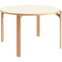 HAY Tafel Rey Golden Water-Based Lacquered Beech Frame Ivory White