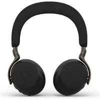 Jabra Evolve3 75 MS Stereo black mit Lin Over Ear headset Bluetooth Stereo Zwart Noise Cancelling Microsoft Teams knop Telefoon