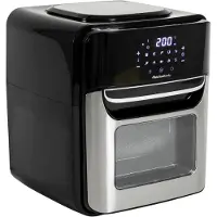 Melchioni 118340034 friteuse Enkel 12 l Vrijstaand 1700 W Heteluchtfriteuse Zwart, Roestvrijstaal