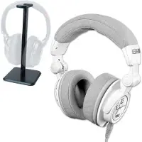 Ultrasone hoofdtelefoon Signature Pure Weiss met tafelstandaard