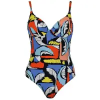 Naturana Badmode Badpak Dames | Maat: 36B | Kleur: Zwart/Multicolor
