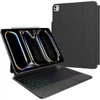 BlueBuilt Apple iPad Pro (2025/2024) 13 inch Toetsenbord Hoes QWERTY Zwart
