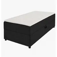 Beddenbriljant 2dekans Opberg Box Rechts 80 x 200 Zwart - incl. Matras - 40 cm Éxtra hoge opslagruimte (Bechadigd Stofschade - Niet in orginele verpakking - Kans op schade)