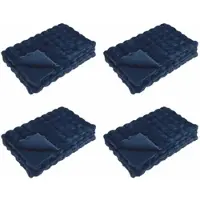 vidaXL Antislip deken van imitatie konijnenbont Olite 4 st 25.15 kg