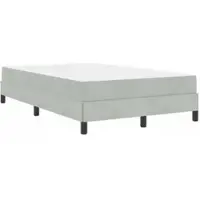 vidaXL Boxspring bed met matras Lichtgrijs 120 x 190 cm Stof