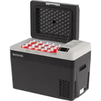 Auronic Elektrische Koelbox - Frigobox - Compressor - 12V 230 Volt - Auto - 30L - Zwart/Grijs