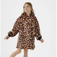 Textino CHEETAH - hoodie 50x70 cm - meisjes - dierenprint - Tobacco Brown - bruin
