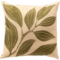 Textino LAURENS - kussenhoes outdoor 45x45 cm - Semolina - beige, groen