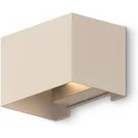 Calex Wandlamp buiten | Up & Down | Rechthoek | 3000K | IP54 | 7W | Zand