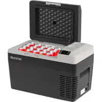 Auronic Elektrische Koelbox - Frigobox - Compressor - 12V 230 Volt - Auto - 25L - Zwart/Grijs