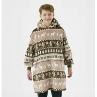 Textino LAPLAND - hoodie 60x90 cm - tieners - XS - kerst - Military Olive - groen