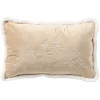 Textino ARBRE - kussenhoes 30x50 cm - kerst - Bleached Sand - beige