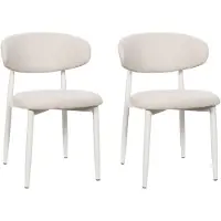 Giga Meubel Eetkamerstoel Alexia Beige/Wit