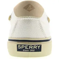 Sperry Helm 2-Eye Textiel Heren Witte Bootsschoenen