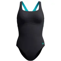 Speedo - Women's Solid Flex Band One Piece - Badpak 42, zwart