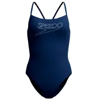 Speedo - Women's Endurance+ Logo Thin Strap One Piece - Badpak 40, blauw