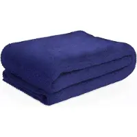 Intirilife zachte knusse deken 200 x 150 cm in NIGHT BLUE - Fluffy warme deken als bankdeken woondeken fleece deken indoor outdoor