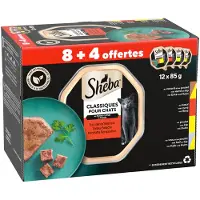 Sheba Kattenvoer Nat Classic Traiteur Paté Selectie Multipack 12x85 Gr
