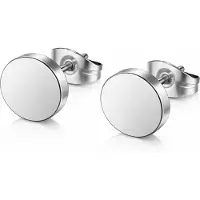 LGT JWLS LGT Jewels Ronde oorknoppen Edelstaal Zilverkleurig-10mm