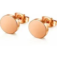 LGT JWLS LGT Jewels Ronde oorknoppen Edelstaal Rose-8mm